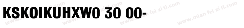 KSKOIKUHXW0 30 00字体转换